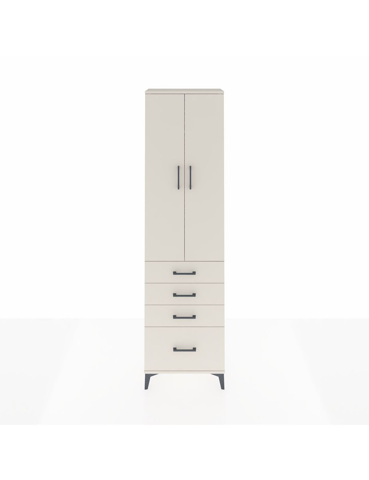 Arges Dolap 2 Raflı 4 Çekmeceli Tek Askılı 60x30x221 Aytaşı-Aytaşı