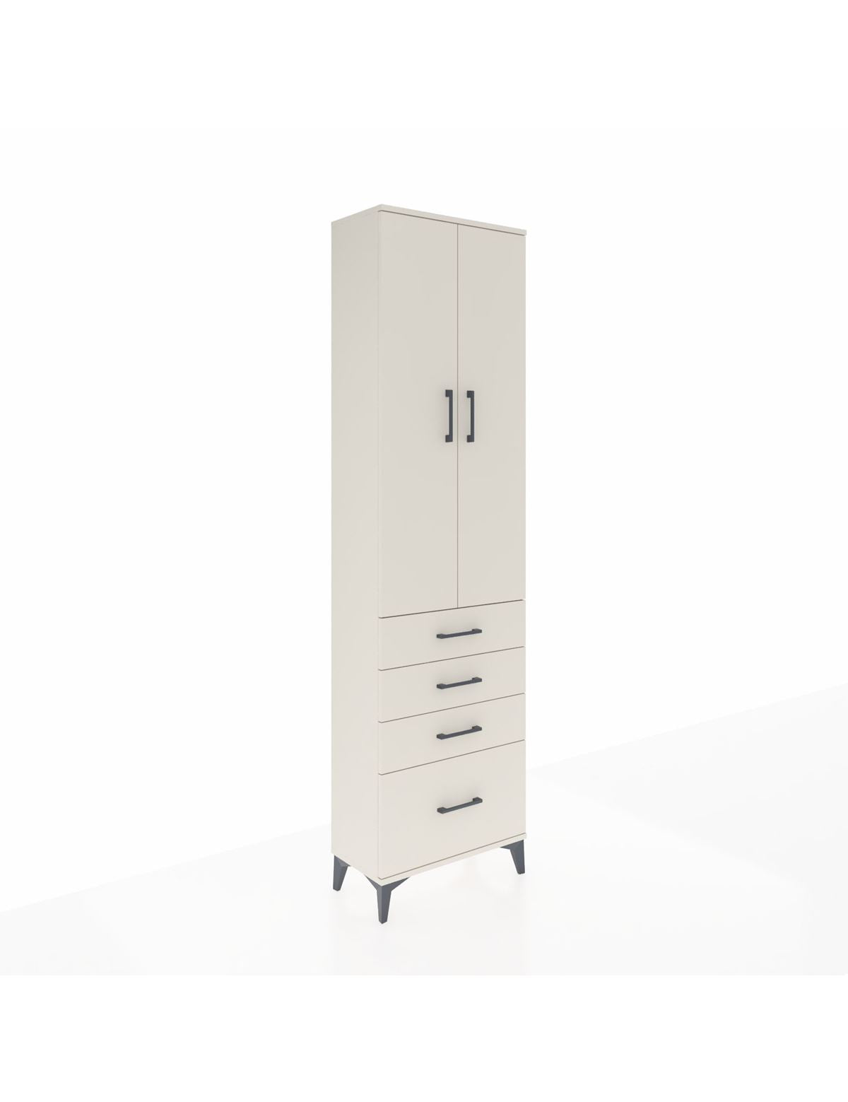 Arges Dolap 2 Raflı 4 Çekmeceli Tek Askılı 60x30x221 Aytaşı-Aytaşı