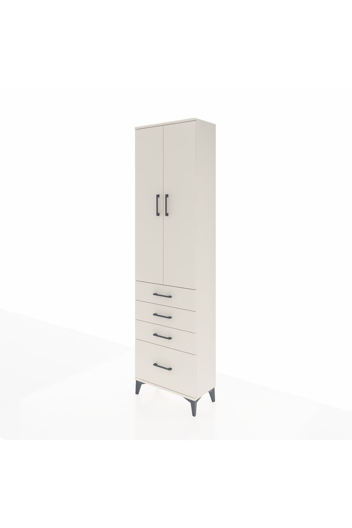 Arges Dolap 2 Raflı 4 Çekmeceli Tek Askılı 60x30x221 Aytaşı-Aytaşı