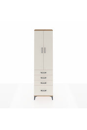 Arges Dolap 2 Raflı 4 Çekmeceli Tek Askılı 60x30x221 Çam-Aytaşı