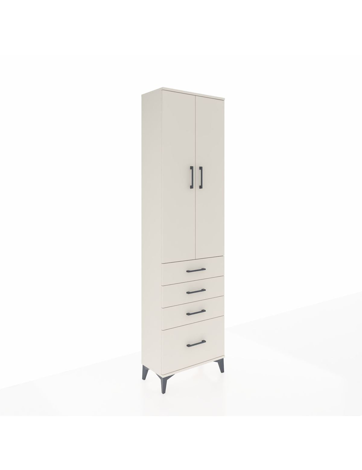 Arges Dolap 3 Raflı 4 Çekmeceli 2 Kapaklı 60x30x221 Aytaşı-Aytaşı