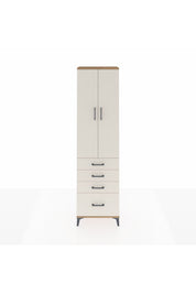 Arges Dolap 3 Raflı 4 Çekmeceli 2 Kapaklı 60x30x221 Çam-Aytaşı