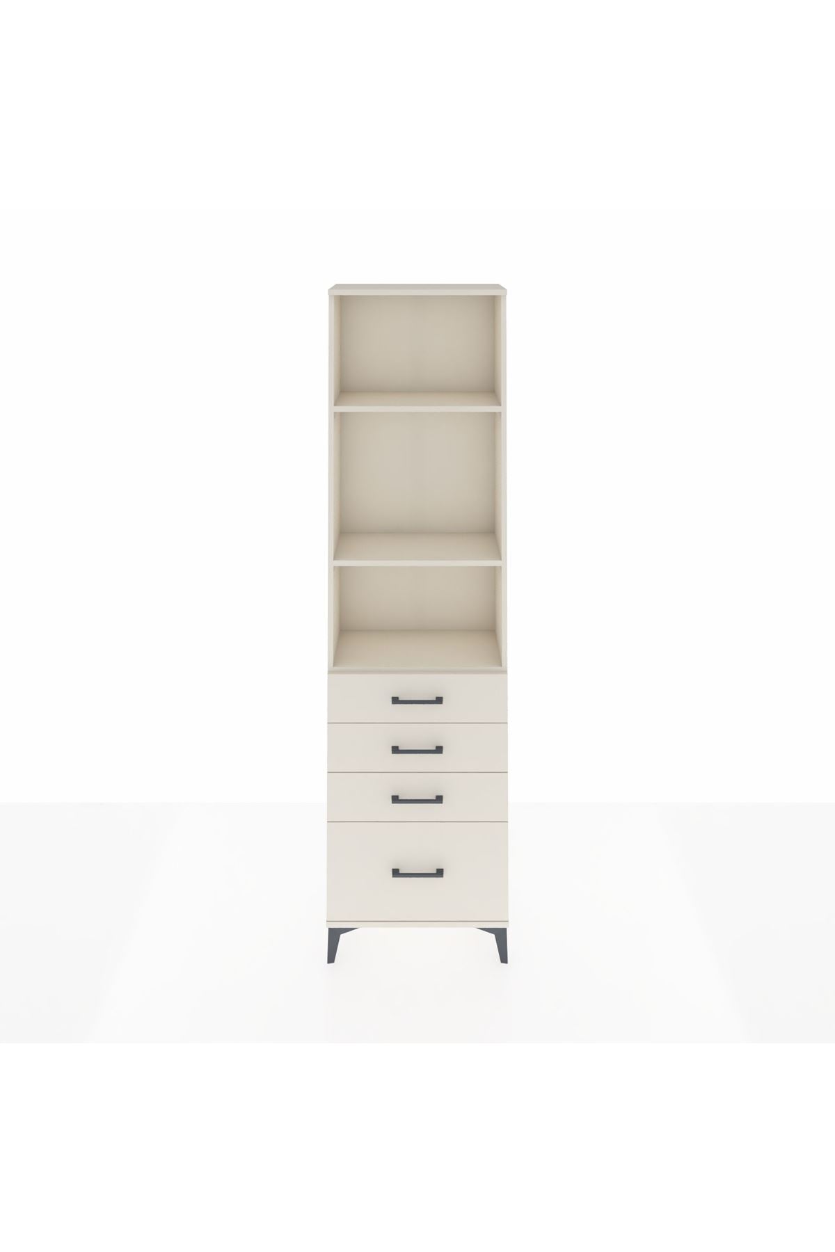 Arges Dolap 3 Raflı 4 Çekmeceli 60x30x221 Aytaşı-Aytaşı