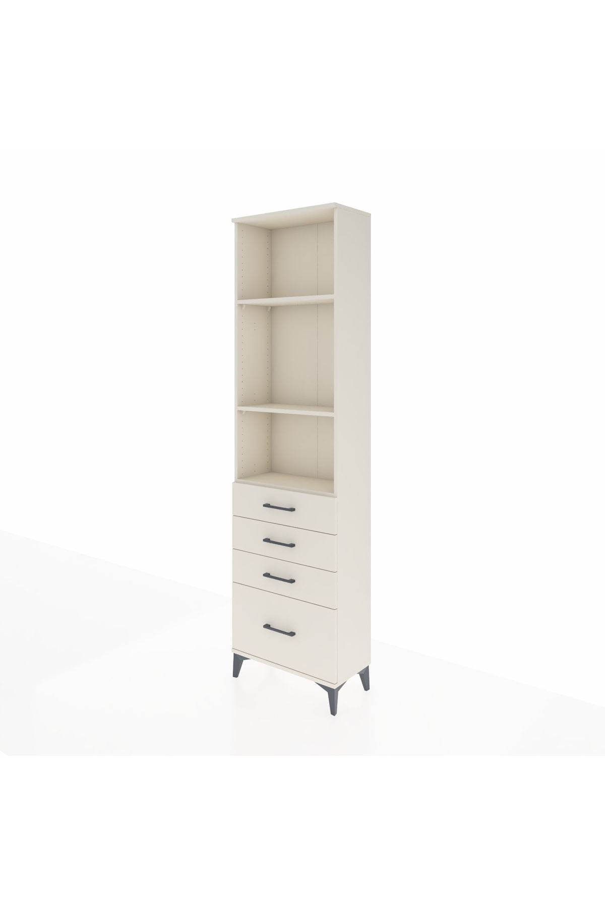 Arges Dolap 3 Raflı 4 Çekmeceli 60x30x221 Aytaşı-Aytaşı