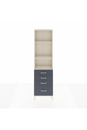 Arges Dolap 3 Raflı 4 Çekmeceli 60x30x221 Aytaşı-Antrasit