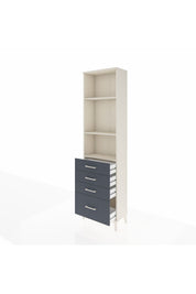 Arges Dolap 3 Raflı 4 Çekmeceli 60x30x221 Aytaşı-Antrasit