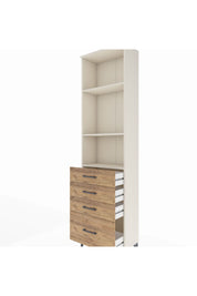 Arges Dolap 3 Raflı 4 Çekmeceli 60x30x221 Aytaşı-Çam