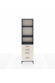 Arges Dolap 3 Raflı 4 Çekmeceli 60x30x221 Antrasit-Aytaşı