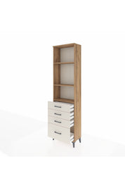 Arges Dolap 3 Raflı 4 Çekmeceli 60x30x221 Çam-Aytaşı