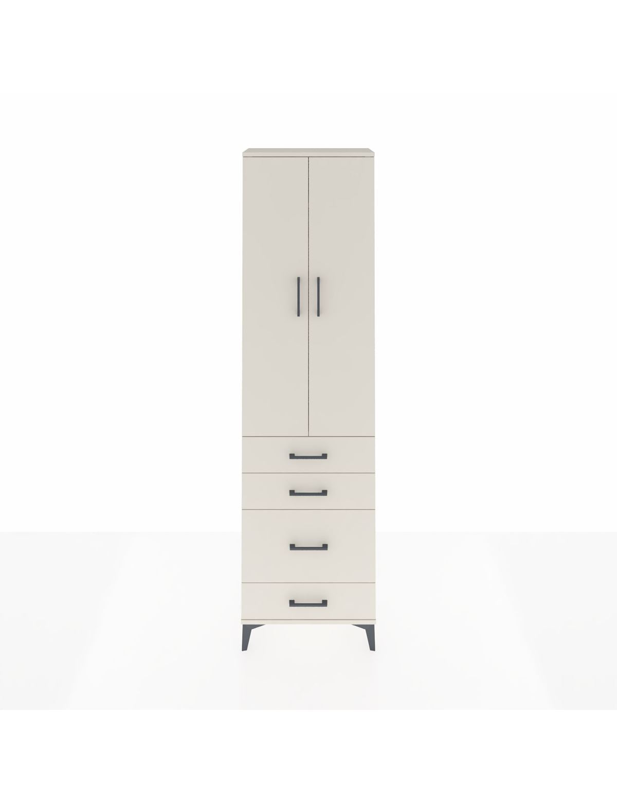 Arges Dolap 2 Raflı 4 Çekmeceli Tek Askılı 60x30x221 Aytaşı-Aytaşı