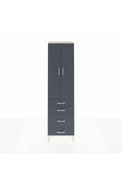 Arges Dolap 3 Raflı 4 Çekmeceli 2 Kapaklı 60x30x221 Aytaşı-Antrasit