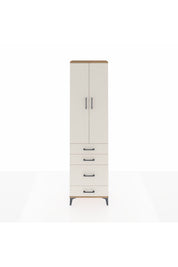 Arges Dolap 3 Raflı 4 Çekmeceli 2 Kapaklı 60x30x221 Çam-Aytaşı