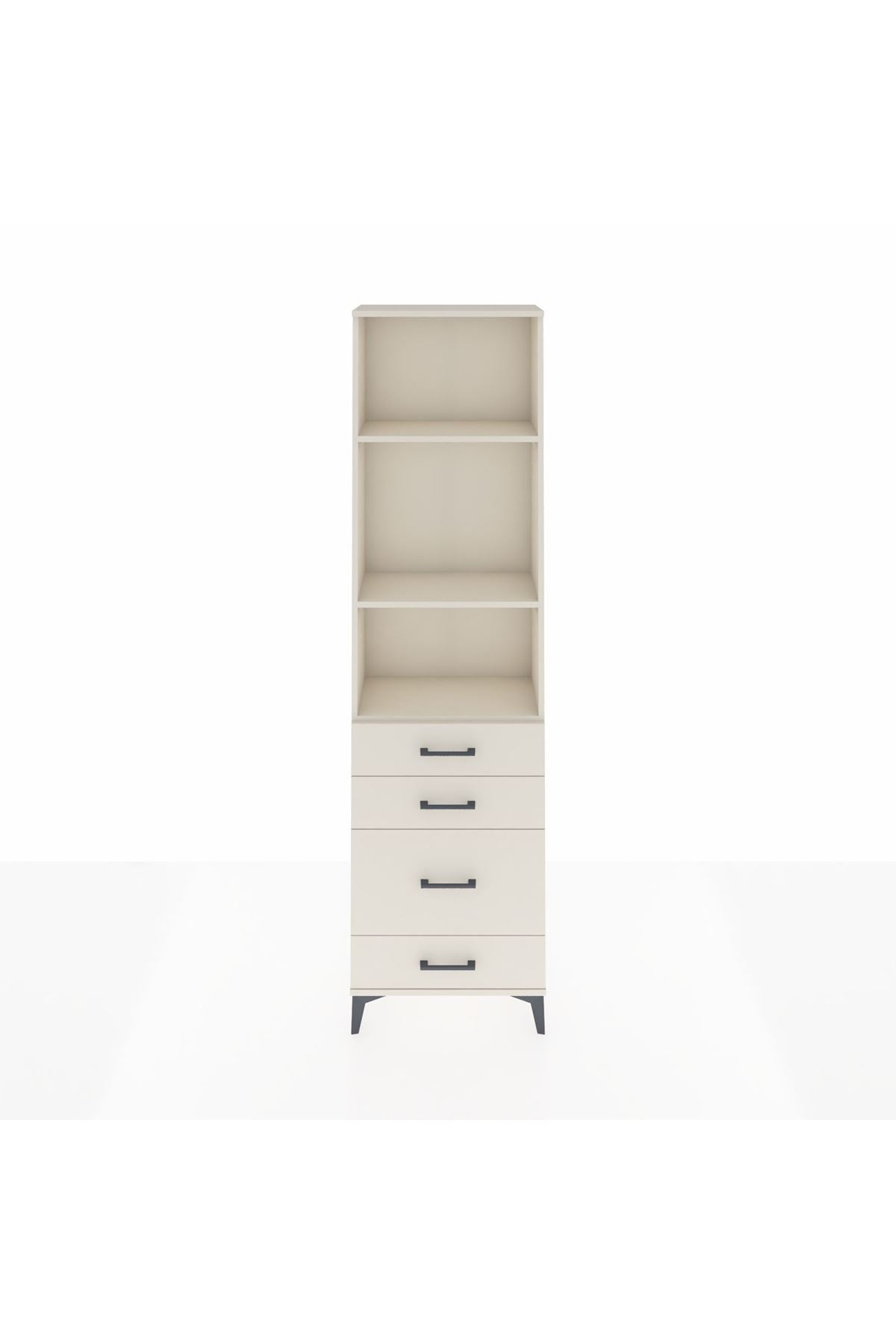 Arges Dolap 3 Raflı 4 Çekmeceli 60x30x221 Aytaşı-Aytaşı