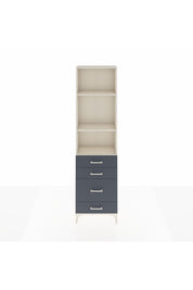 Arges Dolap 3 Raflı 4 Çekmeceli 60x30x221 Aytaşı-Antrasit