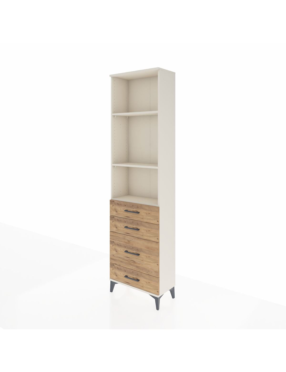 Arges Dolap 3 Raflı 4 Çekmeceli 60x30x221 - S29M063V3A
