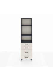 Arges Dolap 3 Raflı 4 Çekmeceli 60x30x221 Antrasit-Aytaşı