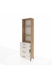 Arges Dolap 3 Raflı 4 Çekmeceli 60x30x221 Çam-Aytaşı