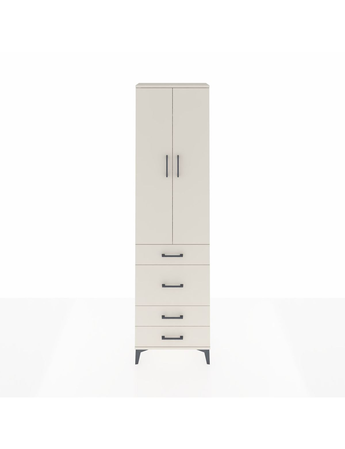 Arges Dolap 2 Raflı 4 Çekmeceli Tek Askılı 60x30x221 Aytaşı-Aytaşı