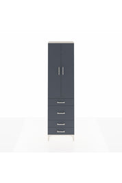 Arges Dolap 2 Raflı 4 Çekmeceli Tek Askılı 60x30x221 Aytaşı-Antrasit