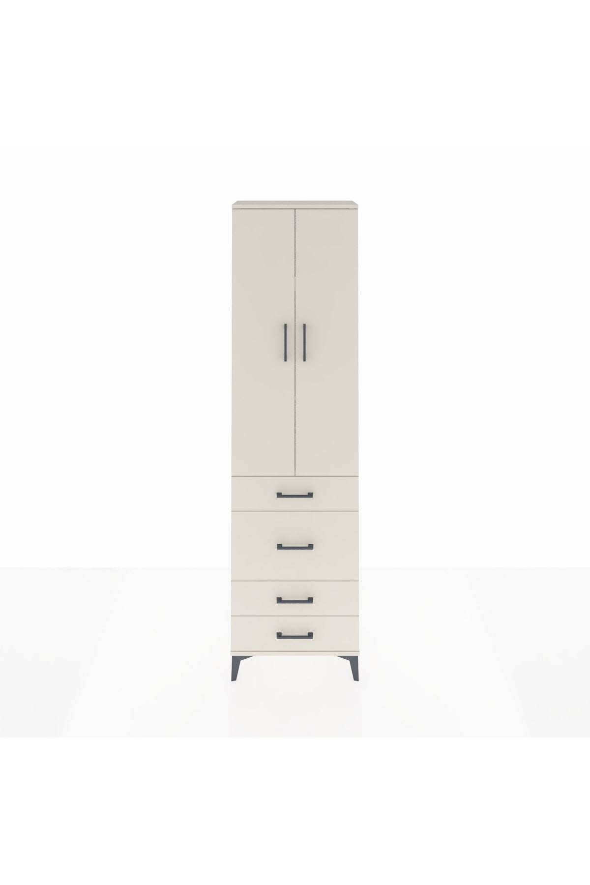 Arges Dolap 3 Raflı 4 Çekmeceli 2 Kapaklı 60x30x221 Aytaşı-Aytaşı