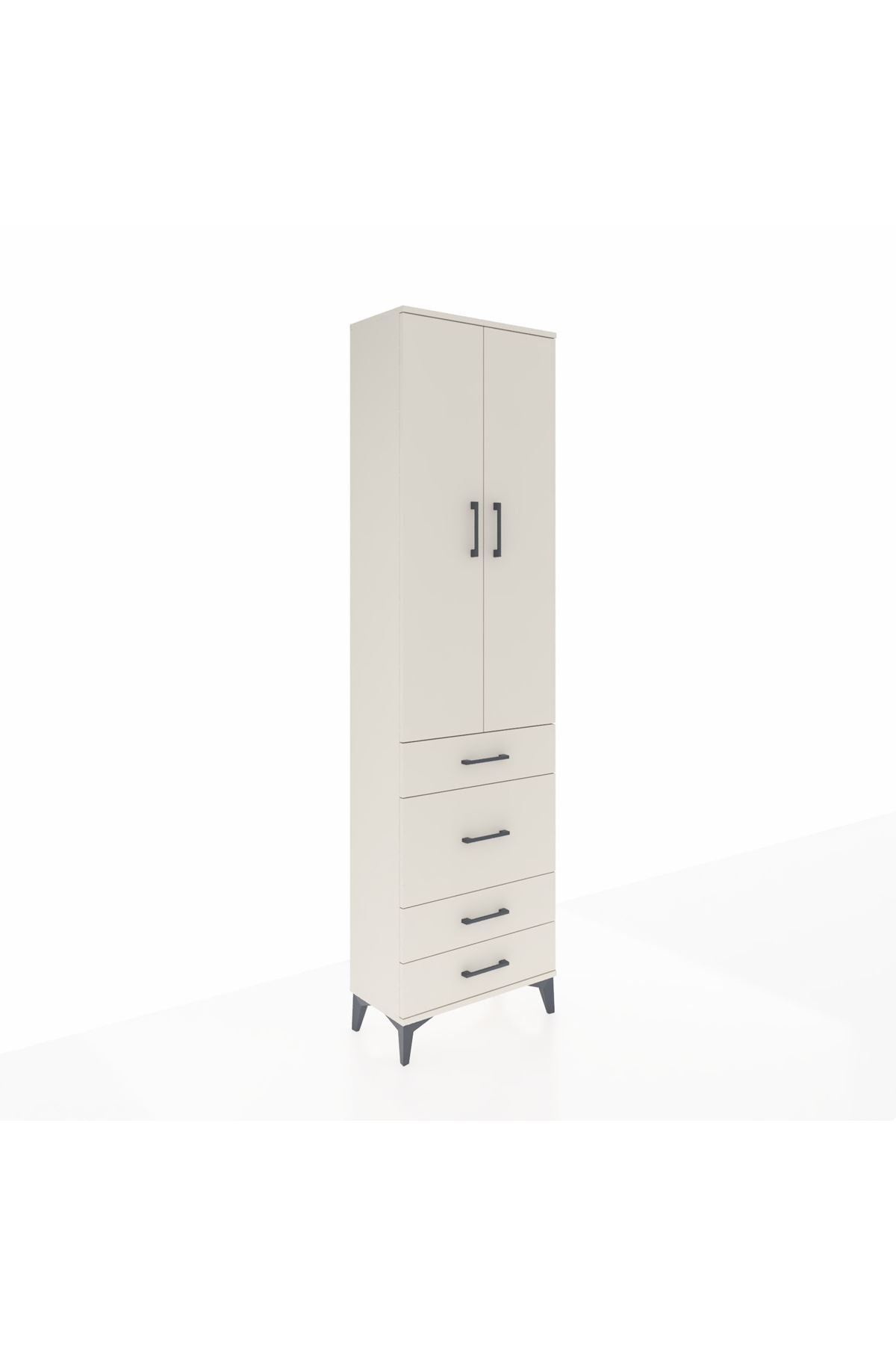 Arges Dolap 3 Raflı 4 Çekmeceli 2 Kapaklı 60x30x221 Aytaşı-Aytaşı