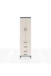 Arges Dolap 3 Raflı 4 Çekmeceli 2 Kapaklı 60x30x221 Antrasit-Aytaşı