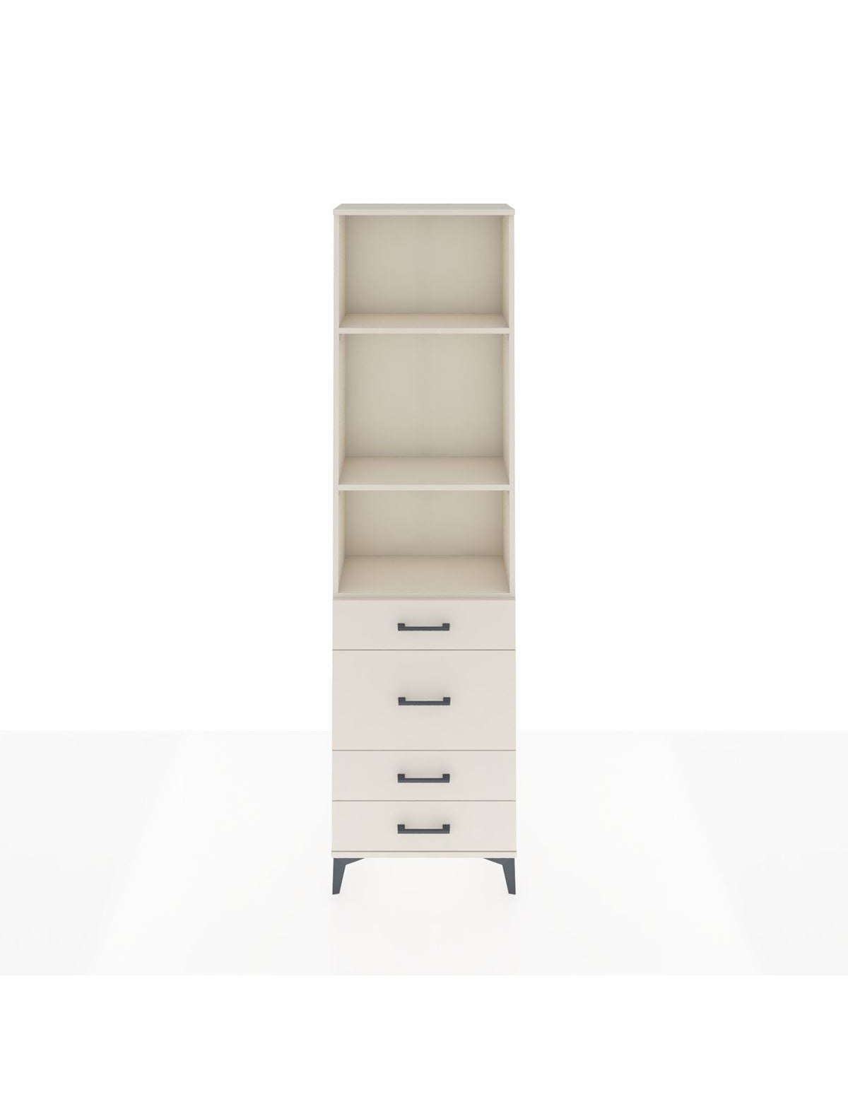 Arges Dolap 3 Raflı 4 Çekmeceli 60x30x221 Aytaşı-Aytaşı