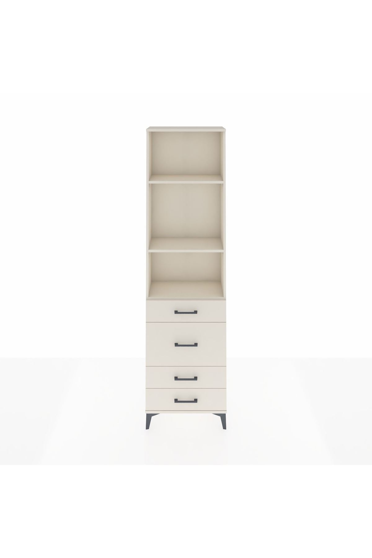 Arges Dolap 3 Raflı 4 Çekmeceli 60x30x221 Aytaşı-Aytaşı