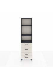 Arges Dolap 3 Raflı 4 Çekmeceli 60x30x221 Antrasit-Aytaşı