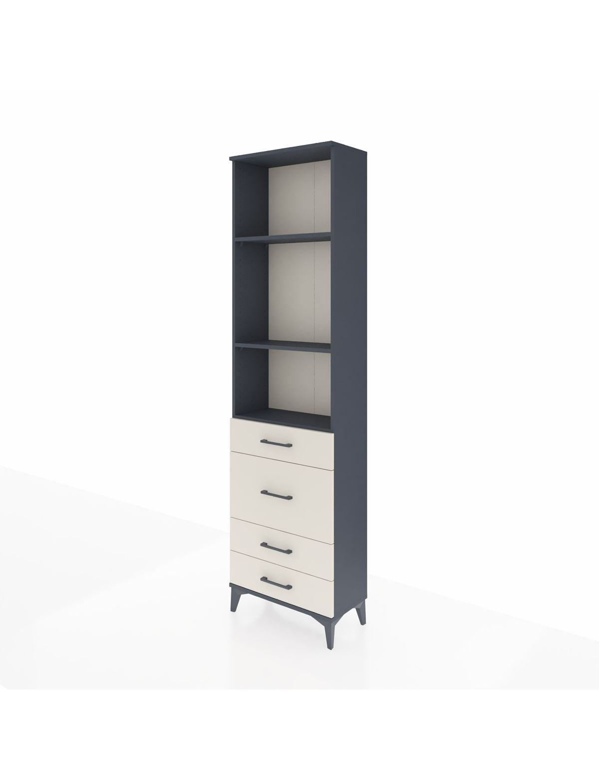 Arges Dolap 3 Raflı 4 Çekmeceli 60x30x221 - S29M066V4A