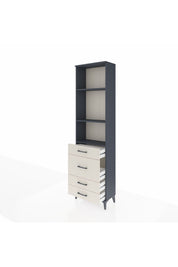 Arges Dolap 3 Raflı 4 Çekmeceli 60x30x221 Antrasit-Aytaşı