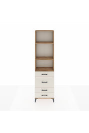 Arges Dolap 3 Raflı 4 Çekmeceli 60x30x221 Çam-Aytaşı