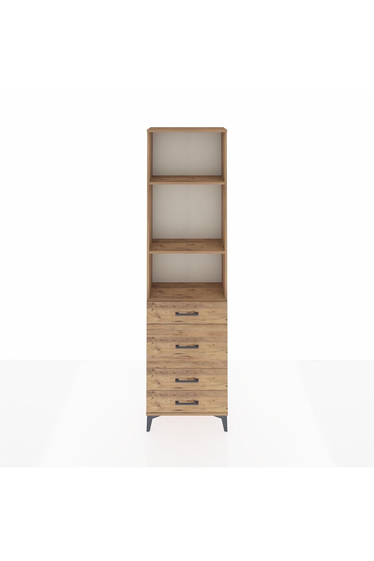 Arges Dolap 3 Raflı 4 Çekmeceli 60x30x221 - S29M066V9A