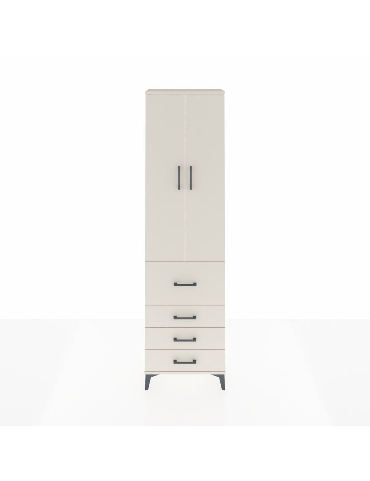 Arges Dolap 2 Raflı 4 Çekmeceli Tek Askılı 60x30x221 Aytaşı-Aytaşı