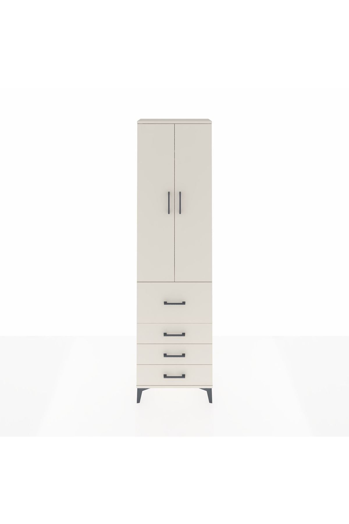 Arges Dolap 2 Raflı 4 Çekmeceli Tek Askılı 60x30x221 Aytaşı-Aytaşı