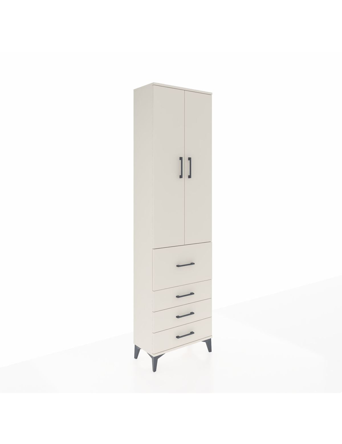 Arges Dolap 2 Raflı 4 Çekmeceli Tek Askılı 60x30x221 Aytaşı-Aytaşı