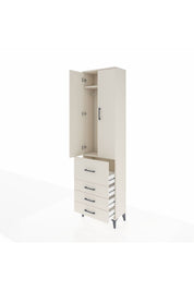 Arges Dolap 2 Raflı 4 Çekmeceli Tek Askılı 60x30x221 Aytaşı-Aytaşı