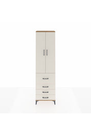 Arges Dolap 2 Raflı 4 Çekmeceli Tek Askılı 60x30x221 Çam-Aytaşı