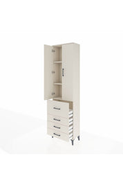 Arges Dolap 3 Raflı 4 Çekmeceli 2 Kapaklı 60x30x221 Aytaşı-Aytaşı