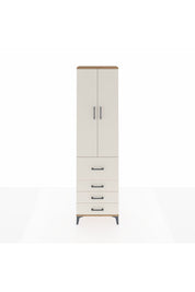 Arges Dolap 3 Raflı 4 Çekmeceli 2 Kapaklı 60x30x221 Çam-Aytaşı