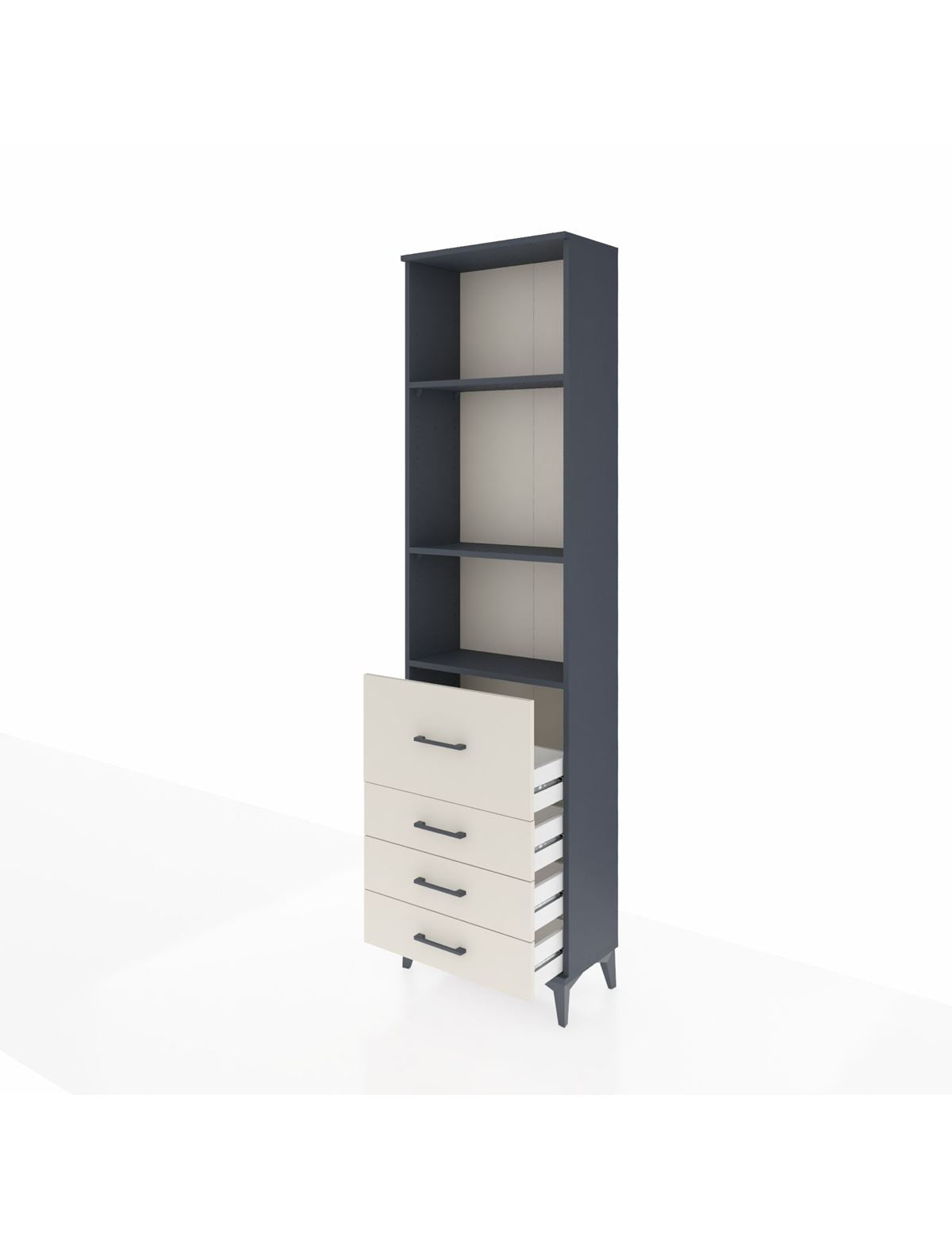 Arges Dolap 3 Raflı 4 Çekmeceli 60x30x221 - S29M069V4A