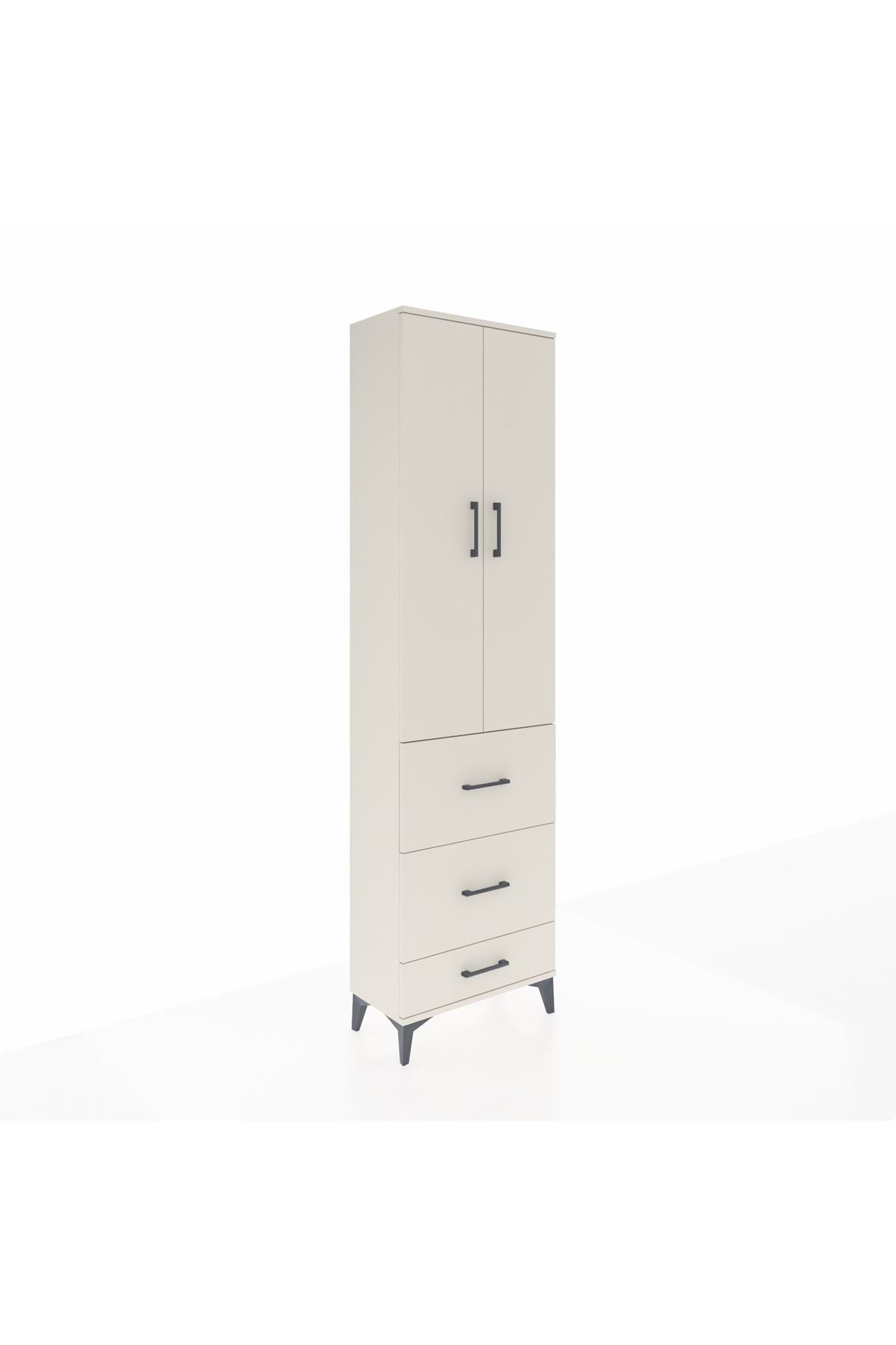 Arges Dolap 2 Raflı 3 Çekmeceli Tek Askılı 60x30x221 Aytaşı-Aytaşı