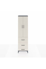 Arges Dolap 2 Raflı 3 Çekmeceli Tek Askılı 60x30x221 Antrasit-Aytaşı