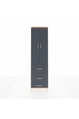 Arges Dolap 2 Raflı 3 Çekmeceli Tek Askılı 60x30x221