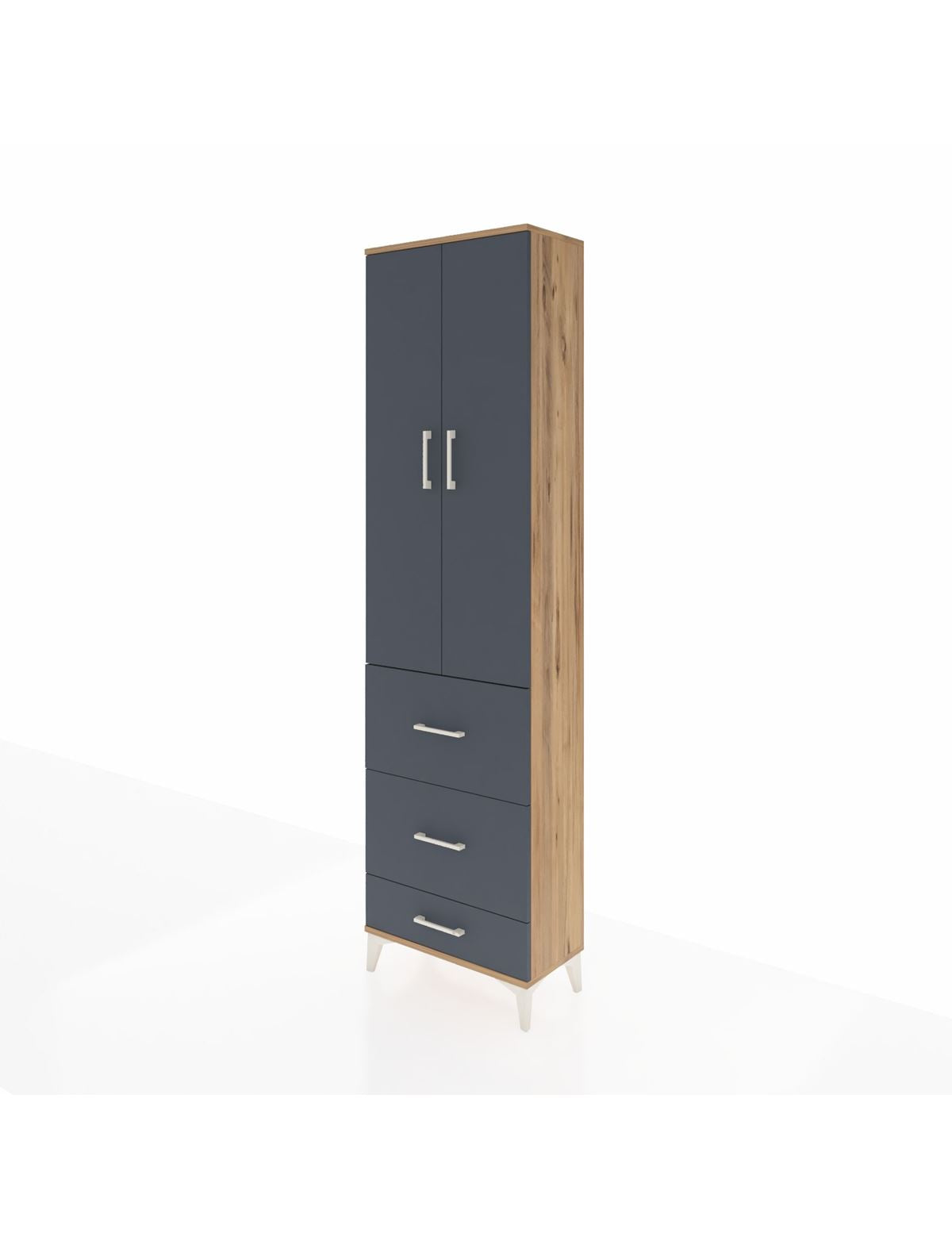 Arges Dolap 2 Raflı 3 Çekmeceli Tek Askılı 60x30x221 - S29M070V8A