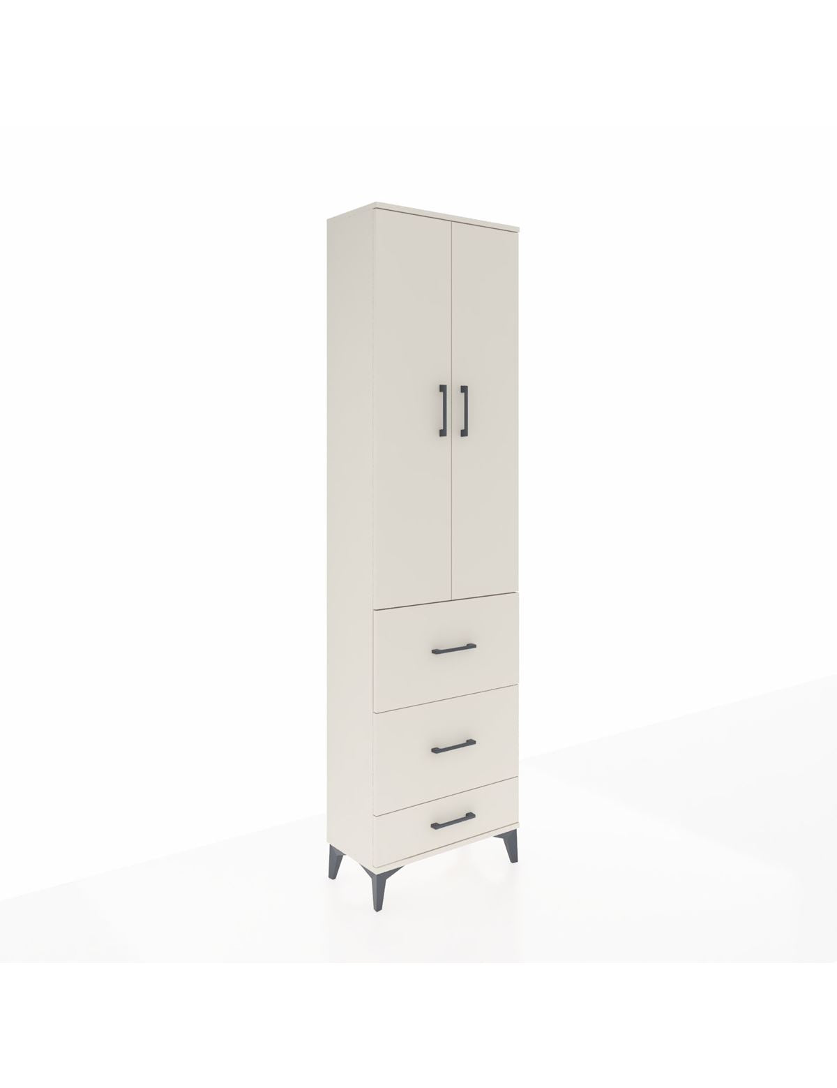 Arges Dolap 3 Raflı 3 Çekmeceli 2 Kapaklı 60x30x221 Aytaşı-Aytaşı