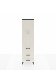 Arges Dolap 3 Raflı 3 Çekmeceli 2 Kapaklı 60x30x221 Antrasit-Aytaşı