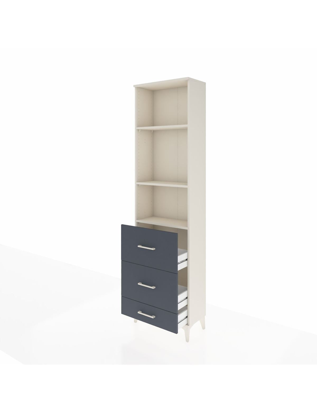 Arges Dolap 3 Raflı 3 Çekmeceli 60x30x221 - S29M072V2A