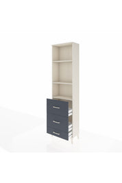 Arges Dolap 3 Raflı 3 Çekmeceli 60x30x221 Aytaşı-Antrasit