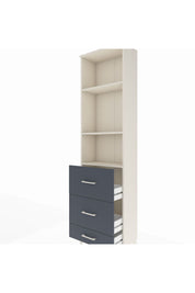 Arges Dolap 3 Raflı 3 Çekmeceli 60x30x221 Aytaşı-Antrasit